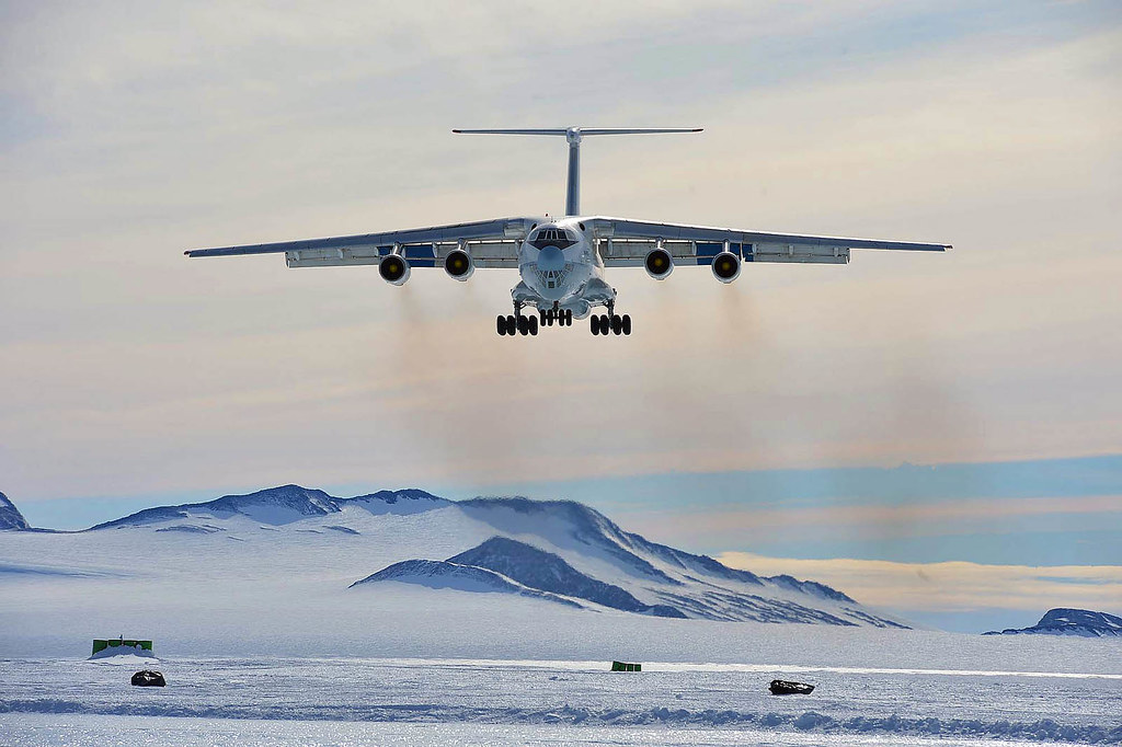 Ilyushin 76 comes for us in Antarctica